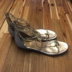 Silver Christian Louboutin Strappy Sandals